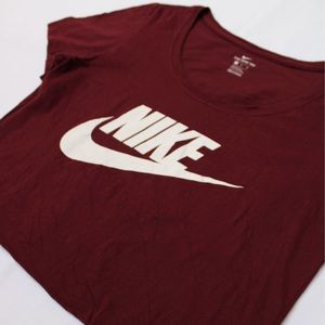 Nike Burgundy Crop Top